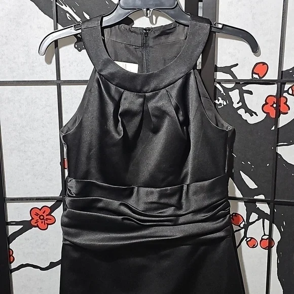 David's Bridal Black‎ Sleeveless Elegant Black Dress Size 6 - Picture 3 of 8